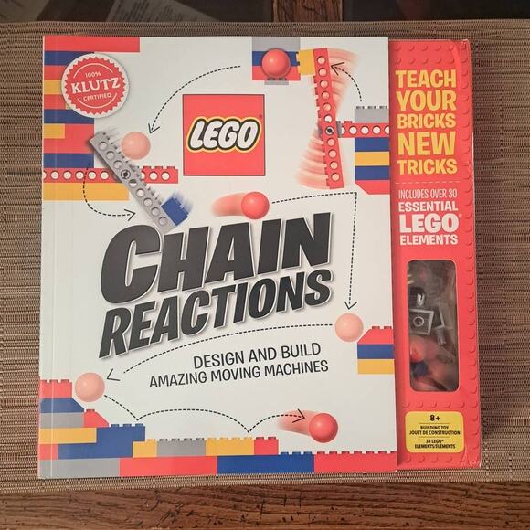 Klutz Lego Chain Reactions Science & Building Paperback Book Kit - Picture 3 of 5